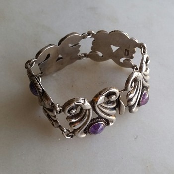 1930's-40's sterling Mexico bracelet - Fine Jewelry