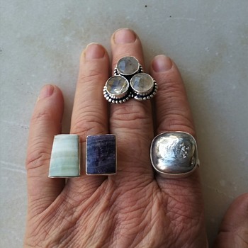 Not old, but interesting gemstone rings - Fine Jewelry