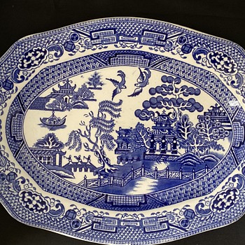 Blue willow large platter 