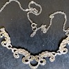 Vintage silver marcasite necklace  