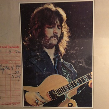 1972 carbon copy receipt from 1972 release Eric Clapton 