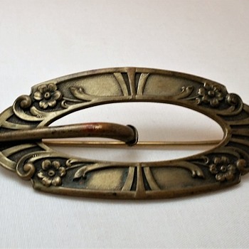Bronze Art Nouveau sash pin - Art Nouveau