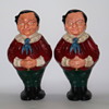 Antique Tweedledee And Tweedledum Cast Iron Fireplace Andirons
