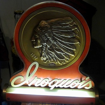 Iroquois light up sign 1950s era - Breweriana