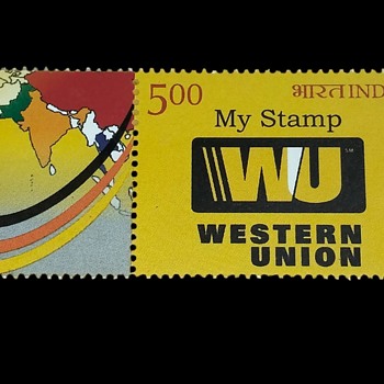 India 2016 Western Union 15 Years Commemorative "My Stamp" Map Error Withdrawn Postage Stamp - Stamps