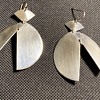 Vintage modernist silver earrings 