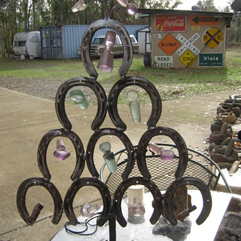 Another Christmas tree/wind chime/stopper holder thingy mado - Folk Art