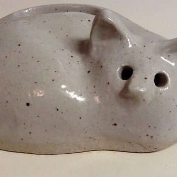 Vintage Modern Ceramic Cat Bank - Pottery
