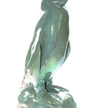 huge metallic glaze pottery penguin figure by Hermann Hidding circa 1900. - Art Nouveau