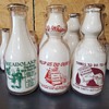 THREE UNCOMMON WAR SLOGAN MILK BOTTLES