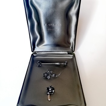 Cellarius strasbourg, case and jewelery set - Art Nouveau