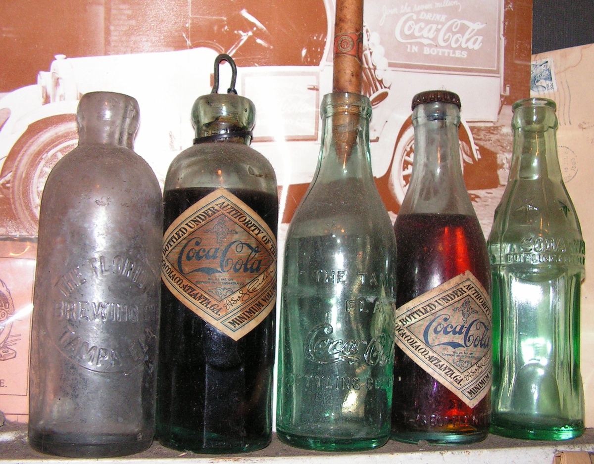 Full Antique Coca Cola Bottles eg Hutchinson Collectors Weekly