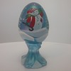 Fenton Glass holiday snowman egg 