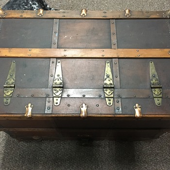1890's ?, Frank A. Stallman Dresser/Theatrical Trunk. - Furniture