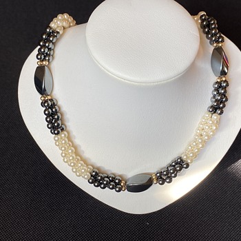 Vintage hematite necklace  - Fine Jewelry