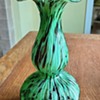Welz Oxblood and Green Uranium Glass Vase
