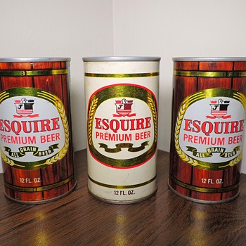 Vintage Esquire Steel Beer Cans 12 Ounces Jones Brewing Smithton Pennsylvania Collectibles - Breweriana