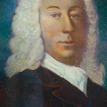 Decorative Antique Watercolor Portrait of a Judge U.K.
