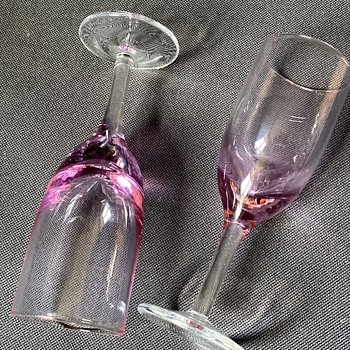 Vintage Wine Glasses  - Art Glass