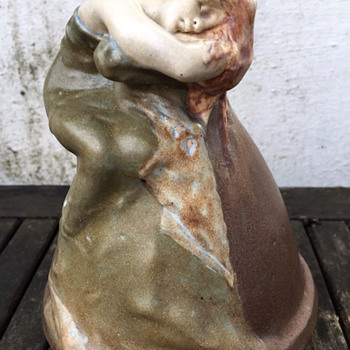 Art Nouveau Symbolist Stoneware Vase - Art Nouveau