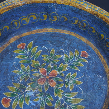 Large Shallow Painted Bowl - Kitchen