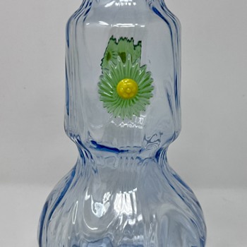 Loetz "Luftblau" Wellenoptisch with applied prunts, ca. 1930 - another late period rarity - Art Glass