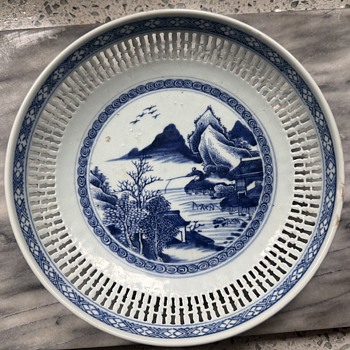 One of two reticulated Canton plates I found today. - Asian