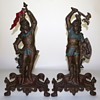 Antique Spanish Conquistador Andirons
