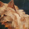 "Trixy" Cairn Terrier Oil on Board by I.C. 1938 UK
