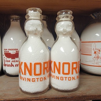 KNORR DAIRY...IRVINGTON N. J. BABYTOP MILK BOTTLES  - Bottles