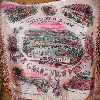 Grand View Point, Pennsylvania Ship Hotel Souvenir Pillow Cover - Advertising