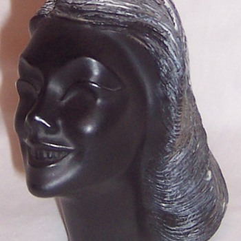 Frank Schirman Carved Black Coral Bust 1967 - Fine Art