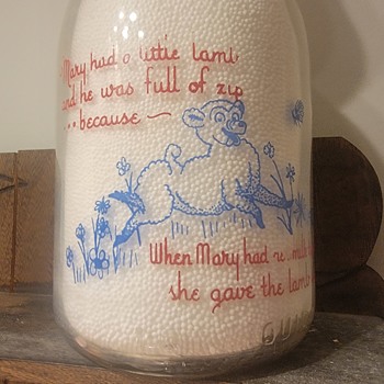 SANITARY MILK & ICE CREAM NURSERY RHYME MILK BOTTLE - Bottles