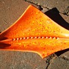 Vintage 60s Atomic 14 in Retro Boomerang Ashtray Orange with Red yellow & Yellow Speckles