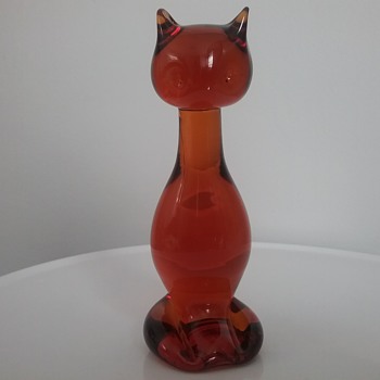 Rainbow Art Glass cat  - Animals