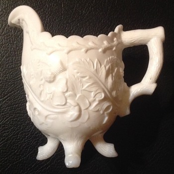 More Vitro Porcelain, Sowerby Victorian milk glass jug. - Glassware