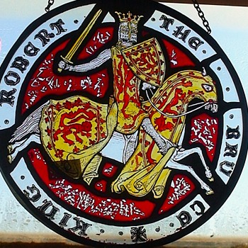 "Robert the Bruce" Stained Glass Celtic Window Panel - Glassware