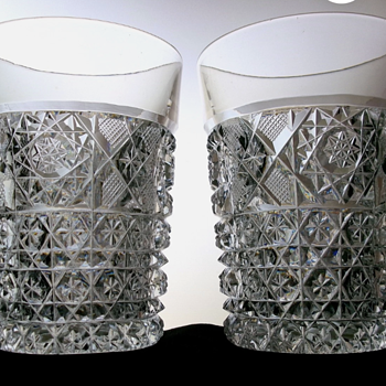 Beautiful American Brilliant Cut Glass Tumblers  Sterling Cut Glass Co. - Glassware