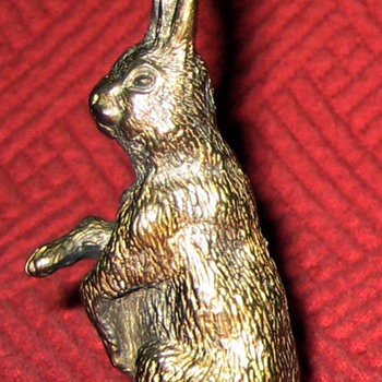 Small Russian Made Bronze Rabbit - Animals