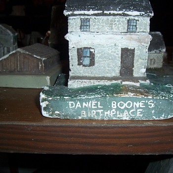 W.P.A. PLASTER CHALK BUILDINGS-FOLK ART - Folk Art