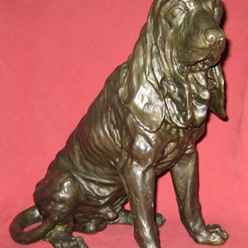 Bronze Bloodhound Sculpture - Animals