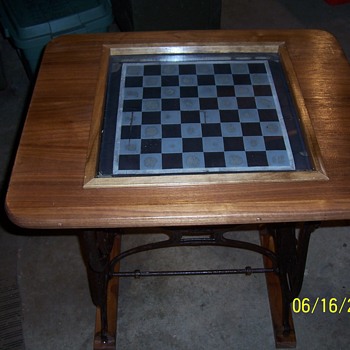 vintage B. F. Goodrich rubber checkerboard--my latest project - Furniture