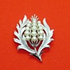 Crown Trifari Scottish thistle pin