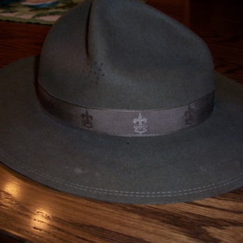 30`s-40`s Boy Scout campaign hat-and met a young man named Trey on recent Florida trip - Hats