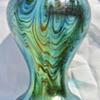 A rare Loetz green Aventuringlas Phaenomen Genre 5260 Vase.