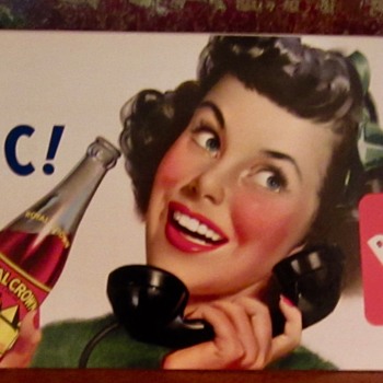 Royal Crown Cola Trolley car signs, 1950s era - Signs