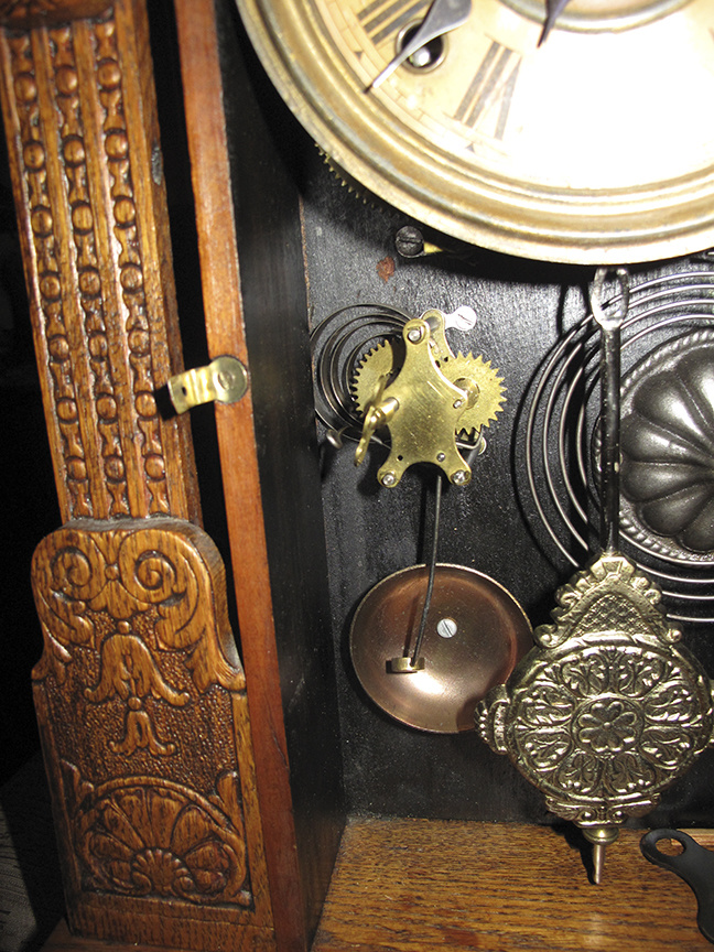 1910 Gilbert Kitchen Mantle Clock Model 3205 With Alarm