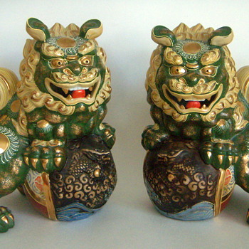 Foo Dogs, Ceramic, marks? - Asian