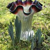 Bohemian Art Nouveau iridescent glass vase - Rindskopf Pepita