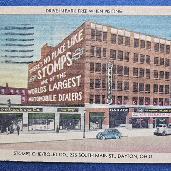 1940 Stomps Chevrolet Co. Dayton Ohio Postcard - Postcards